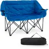 CostwayChaise de Camping à 2 Places Chaise de Jardin Pliante avec Pied...