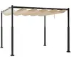 CostwayPergola d'Extérieur 310 x 310 CM avec Auvent Rétractable Colonn...