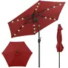 CostwayParasol de Terrasse Solaire de 230 cm Parasol Robuste avec Lumi...
