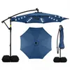 CostwayParasol Déporté 3 x 3M Parasol de Jardin avec Lumière Solaire R...