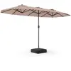 CostwayParasol de Jardin 2x4 m Parasol Double Rectangulaire XXL avec P...