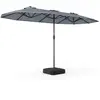 CostwayParasol de Jardin 2x4 m Parasol Double Rectangulaire XXL avec P...