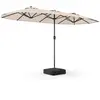 CostwayParasol de Jardin 2x4 m Parasol Double Rectangulaire XXL avec P...