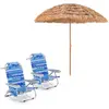 Costway2 Chaises de Camping Portable avec Dossier Réglable Bleu Foncé ...