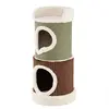 CostwayTonneau à Gratter pour Chat 3 Niveaux Tour Arbre à Chat avec Pe...