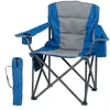 CostwayChaise de Camping Chaise Pliante Confortable avec Poche Isother...