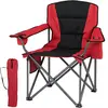 CostwayChaise de Camping Chaise Pliante Confortable avec Poche Isother...