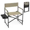 CostwayChaise de Camping Pliante Chaise de Réalisateur avec Table d'Ap...
