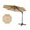 CostwayParasol Deporte 3x3M avec 8 Baleines&Manivelle Lisse Réglable e...