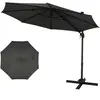 CostwayParasol Deporte 3x3M avec 8 Baleines&Manivelle Lisse Réglable e...