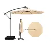 CostwayParasol Déporté 3,5x3,5M 40 LED Solaire avec 2 Sacs de Sable Pr...