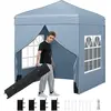 CostwayTonnelle de Jardin Pop Up Tente Pliable avec 4 Côtés Sac de Sab...
