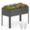 CostwayJardiniere sur Pieds 118x60x78CM Potager Surélevé en Métal Galv...