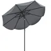 Costway270CM Parasol de Jardin avec 8 Baleines Métalliques Toile Polye...