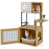 CostwayArbre à Chat avec Bac à Litière Tour pour Chat Multi-niveaux av...