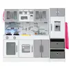CostwayEnsemble de Cuisine en Bois avec Lumières et Sons Grande Cuisin...