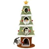 CostwayArbre de Noël pour Chats d'Intérieur Tour à Chat 154 cm avec 4 ...