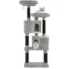 CostwayGrand Arbre à Chat à Plusieurs Niveaux Tour pour Chat de 156 cm...