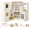 CostwayCuisine de Jeu en Bois pour Enfants Coin Cuisine de Jeu d'Imita...