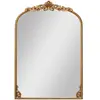 CostwayMiroir Mural Arqué Vintage Miroir Baroque Antique Orné Doré ave...