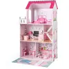 CostwayJeu Maison de Poupée avec 17 Meubles et Accessoires d'Escalier ...