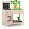 CostwayCuisine Enfant en Boue Cuisine d'Imitation avec Tableau Noir Pl...