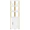 Costway Armoire d'Angle avec Rangement à 5 Étagères Étagère d'Angle Ha...