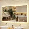 CostwayMiroir LED pour Salle de Bain 120 x 70 cm Miroir Mural Rectangu...