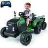 Costway24V Tracteur Électrique Enfant avec Remorque Amovible Voiture É...