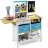 CostwayEnsemble Jouet Centre Médical en Bois avec Tableau Balance pour...