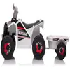 CostwayQuad Électrique Enfant avec Remorque Arrière Voiture Roues Rési...