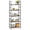 Costway Étagère 5 Niveaux Bibliothèque de 160 cm de Hauteur avec Cadre...