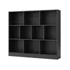 CostwayBibliothèque à 10 Cases Armoire de Rangement Autoportante à 3 N...