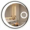 CostwayMiroir de Salle de Bain LED 61 CM Cadre en Aluminium Miroir Int...