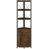 Costway Armoire d'Angle avec Rangement à 5 Étagères Étagère d'Angle Ha...