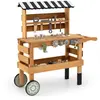 CostwayChariot en Bois 2 en 1 pour Enfants & Banc à Outils Atelier de ...