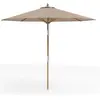 CostwayParasol Rond de 280 cm Parasol de Table de Marché en Bambou ave...