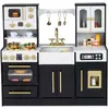 CostwayCuisine de Jeu en Bois pour Enfants Jouet de Cuisine avec Lumiè...