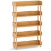 Costway Etagere Rangement 5 Niveaux Bibliotheque en Bois de Pin avec É...