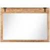 CostwayMiroir Mural Style Ferme 100 x 70 CM Miroir Rustique Rectangula...
