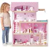 CostwayMaison de Poupée en Bois Maison de Jeux pour Enfants avec 33 Ac...