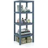 Costway Étagère de Rangement en Plastique à 4 Niveaux Meuble Utilitair...
