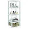 Costway Étagère de Rangement en Plastique à 4 Niveaux Meuble Utilitair...