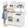CostwayCuisine Enfants Cuisine en Bois pour Tout-Petits avec 17 Access...
