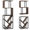 Costway Bibliotheque à 6 Niveaux Etagere Rangement en Forme S avec 5 C...