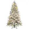Costway Sapin de Noël Lumineux 210cm COSTWAY-300 Lumières LED Blanc Ch...