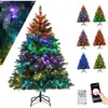Sapin de Noël Illuminé 150cm COSTWAY-250 Lumières RGB Multicolores-Mod...