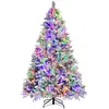 Sapin de Noël LED Artificiel 210 cm COSTWAY-320 Lumières,8 Modes et 4 ...