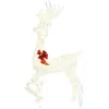 CostwayCerf de Noël Pré-éclairé de 1,5 M Cerf Mâle 3D Lumineux Debout ...