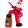 CostwayPère Noël Gonflable de Noël Père Noël Animé Pré-éclairé Jouant ...